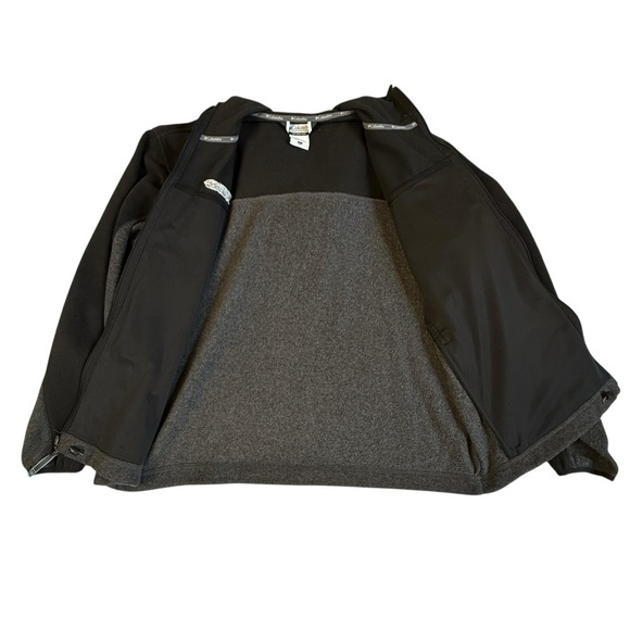 Columbia Men's Charcoal and Black Performance Fleece Zip Jacket. Large #1525 - Picture 6 of 7
